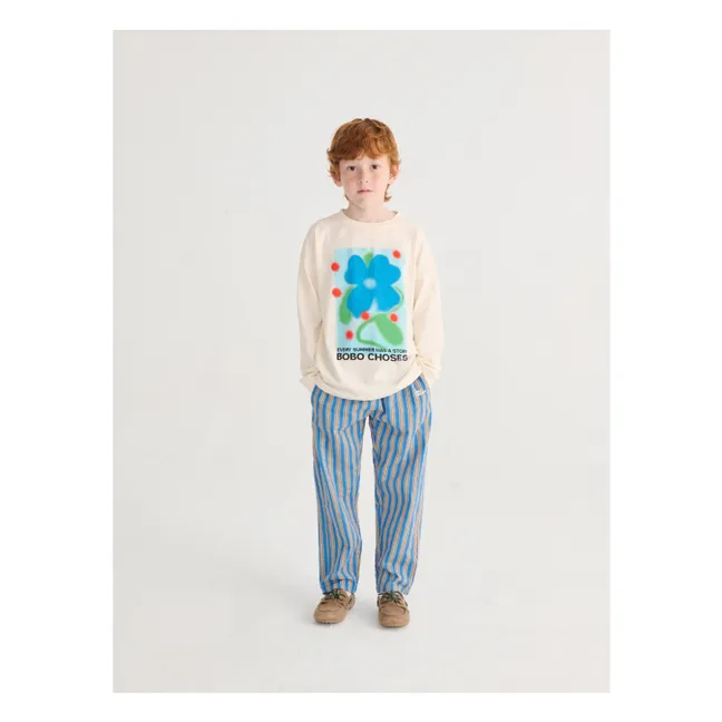 Pantalon Rayé | Bleu