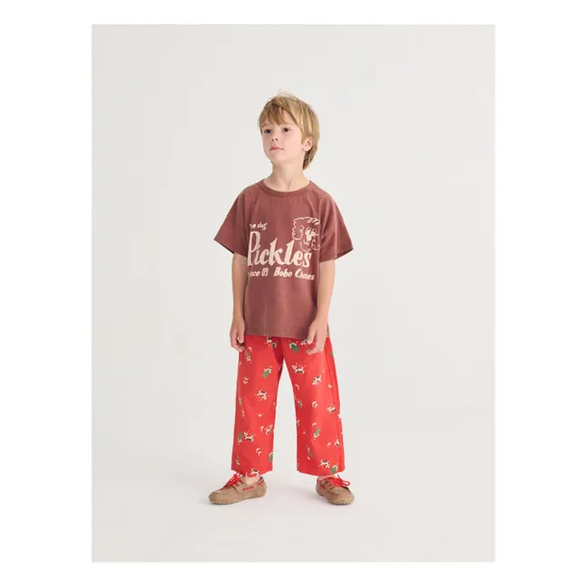 Pantalon Ferme Coton Bio | Rouge