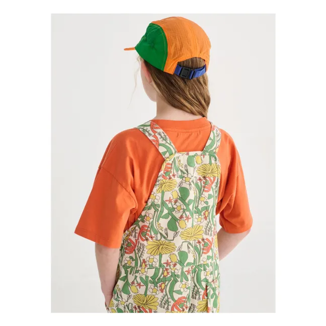 Organic cotton floral overalls | White