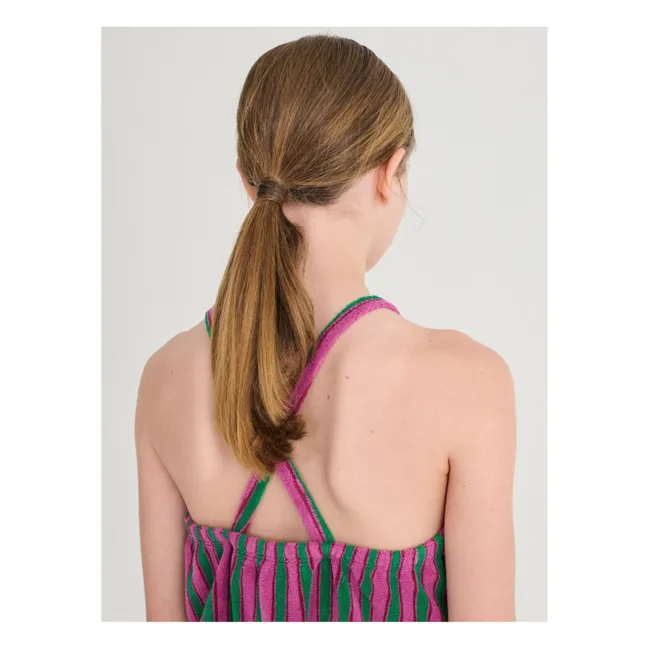 Striped Terry Playsuit | Green