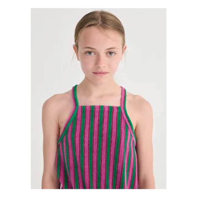 Striped Terry Playsuit | Green