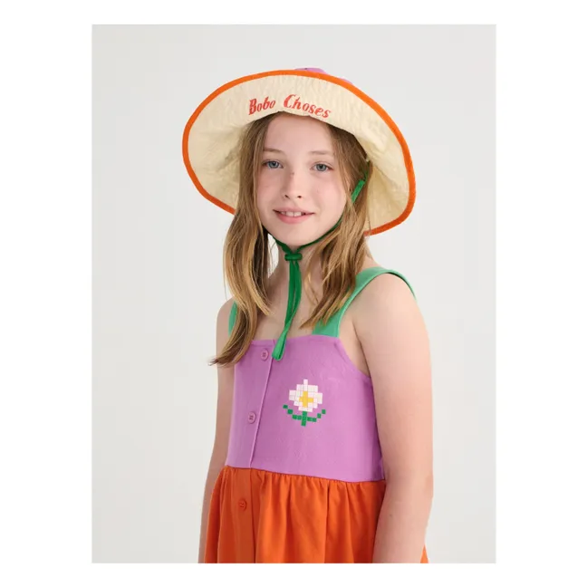 Robe Colorblock Coton Bio | Orange