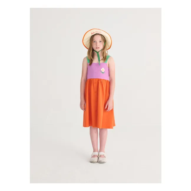 Robe Colorblock Coton Bio | Orange