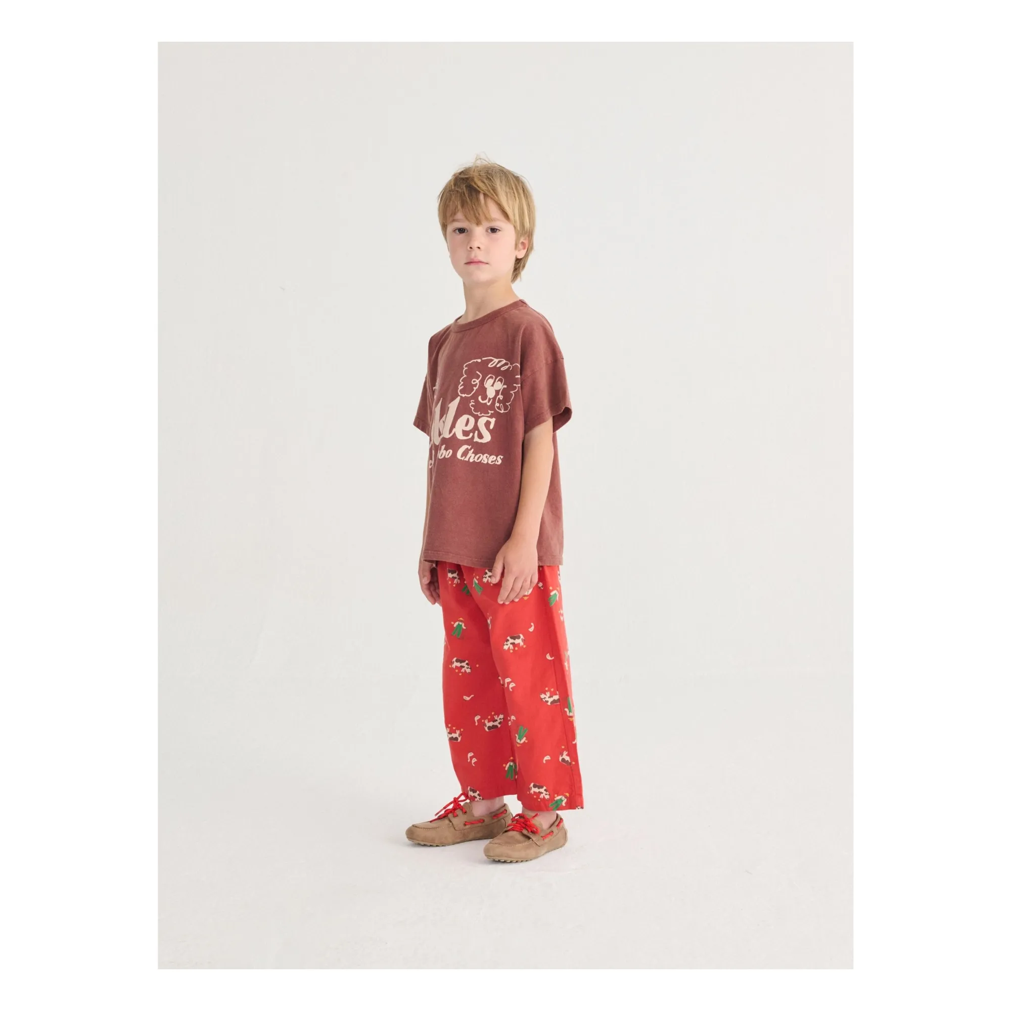 Pantalon Ferme Coton Bio | Rouge- Image produit n°2