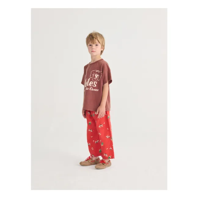 Organic Cotton Farmhouse Pants | Red