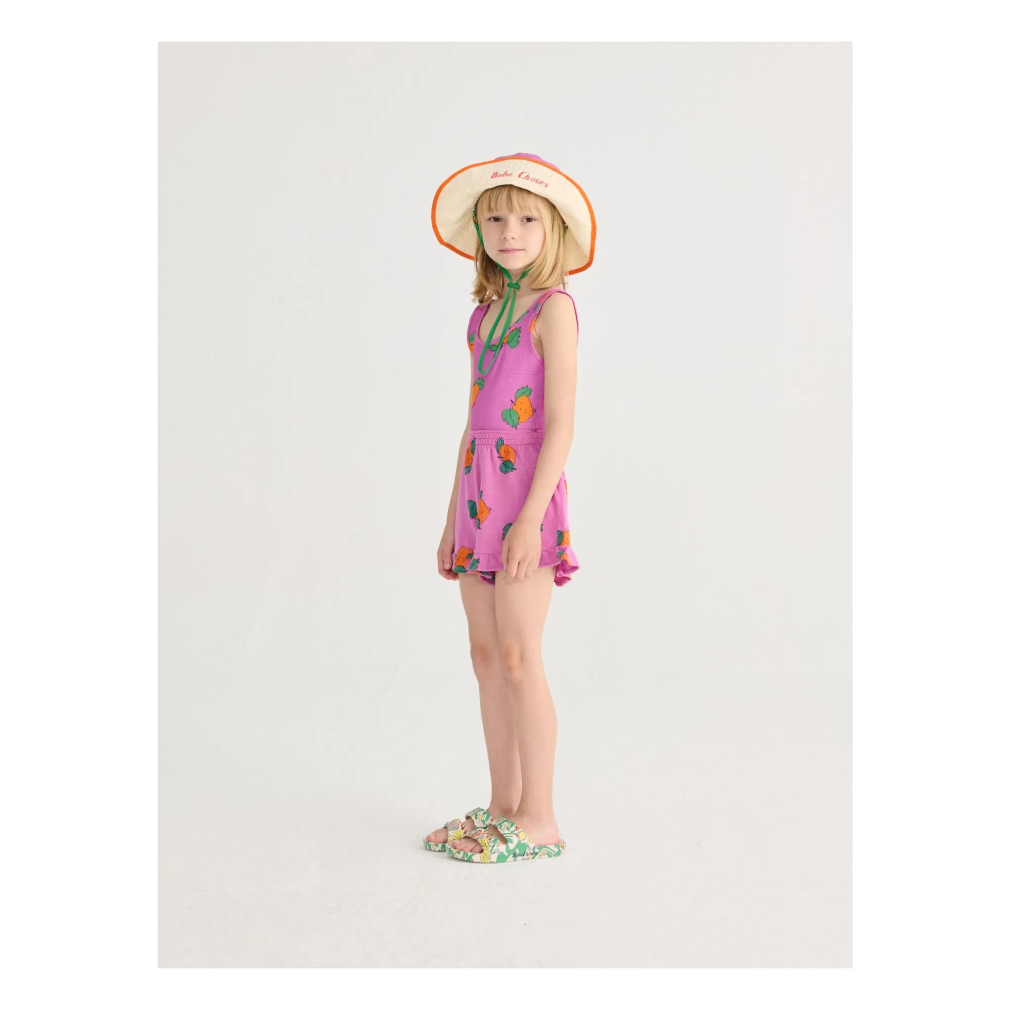 Short Volants Oranges Coton Bio | Violet- Image produit n°2