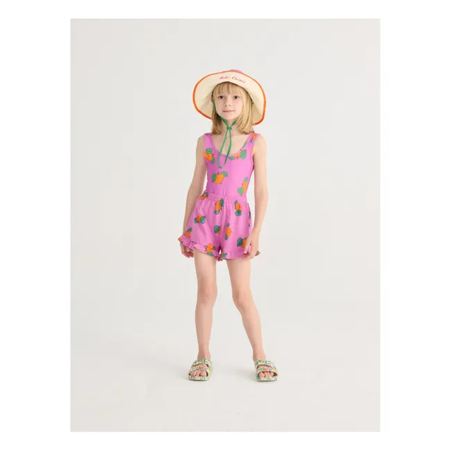 Short Volants Oranges Coton Bio | Violet