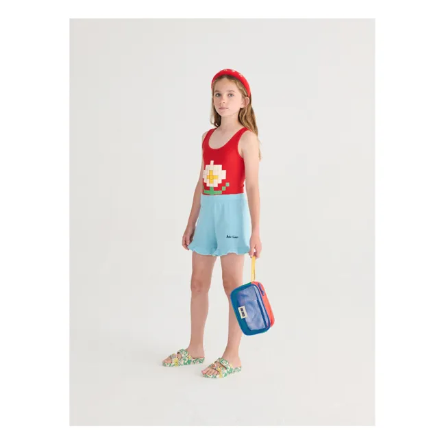 Pantaloncini con volant in cotone biologico Bobo Choses | Azzurro