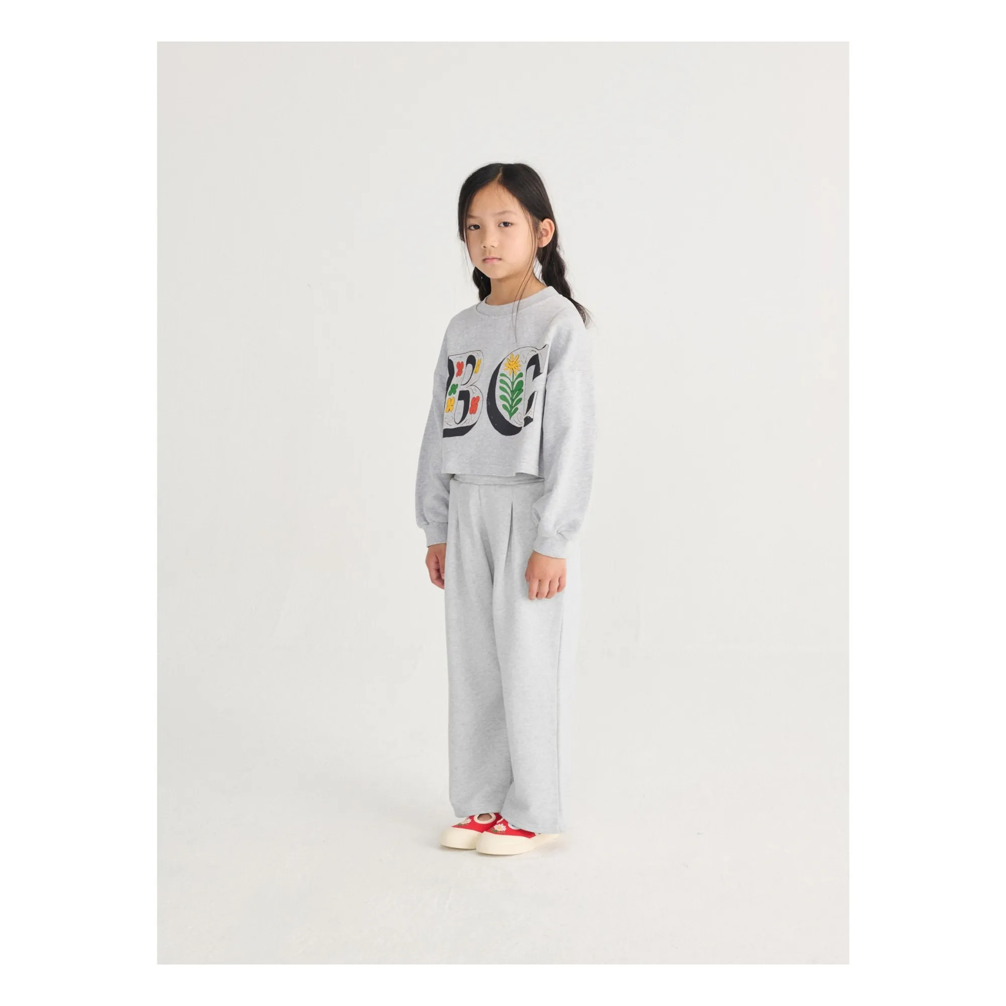Jogger Droit Coton Bio | Gris chiné- Image produit n°6