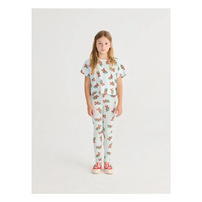 Legging Tomates Coton Bio | Bleu pâle