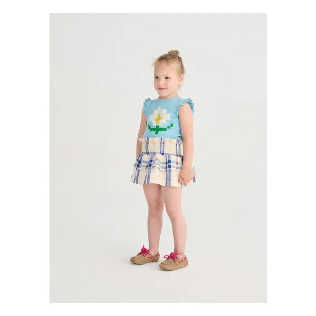 Jupe Tartan Coton Bio | Blanc