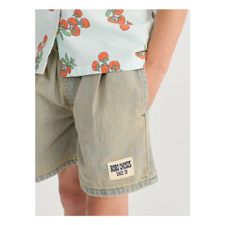 Pantalones cortos vaqueros Bobo Choses desteñidos | Azul- Imagen del producto n°2
