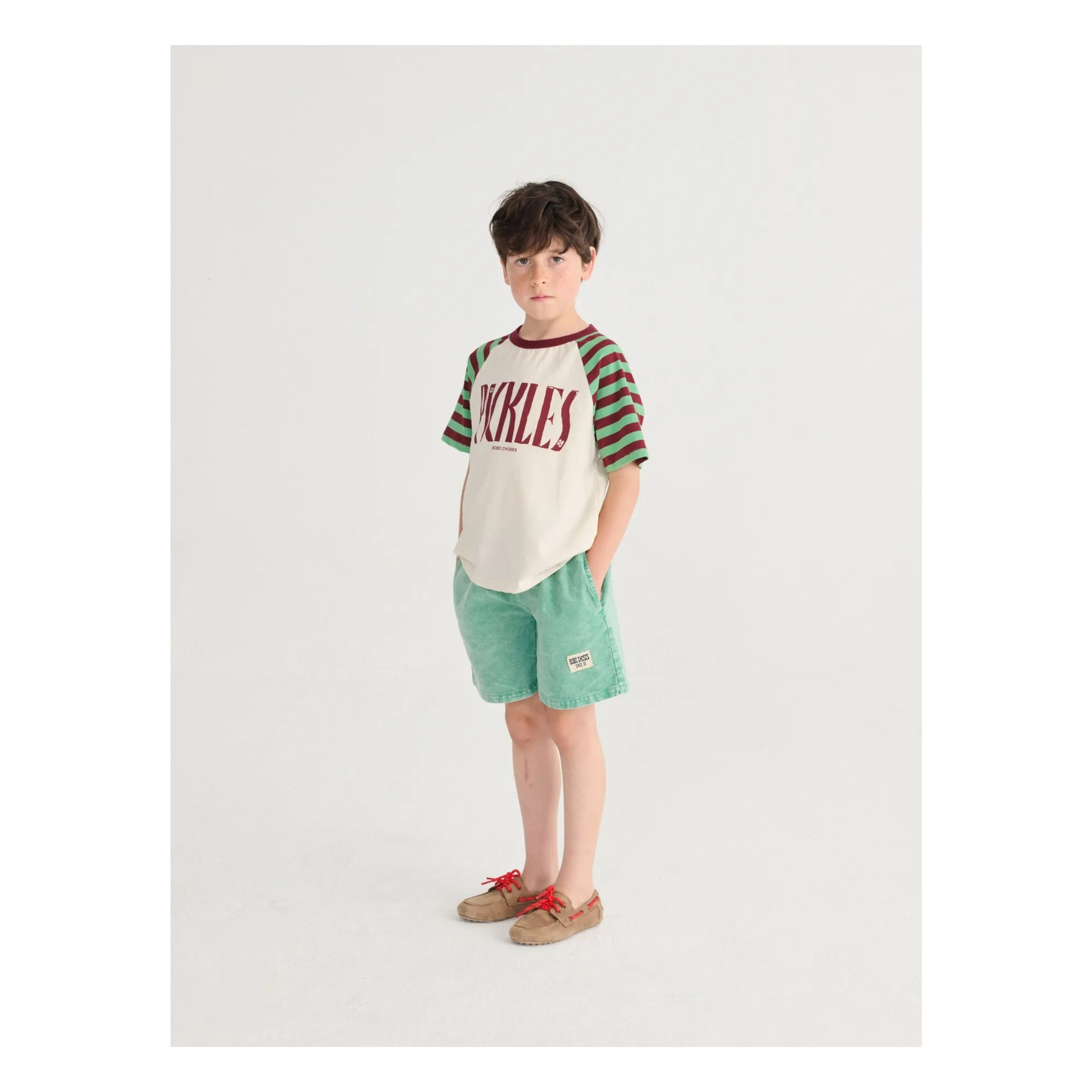 Short Délavé Coton Bio | Vert- Image produit n°4