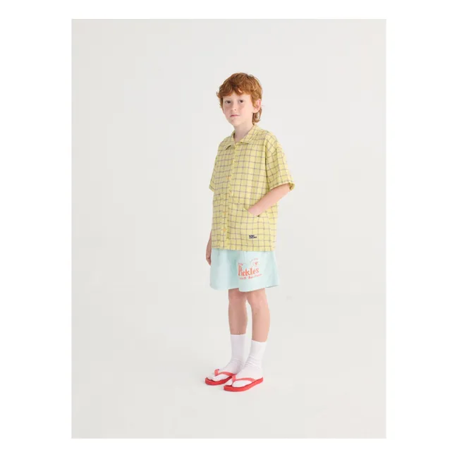 Organic Cotton Checkered Shirt | Yellow