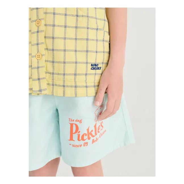 Chemise Carreaux Coton Bio | Jaune