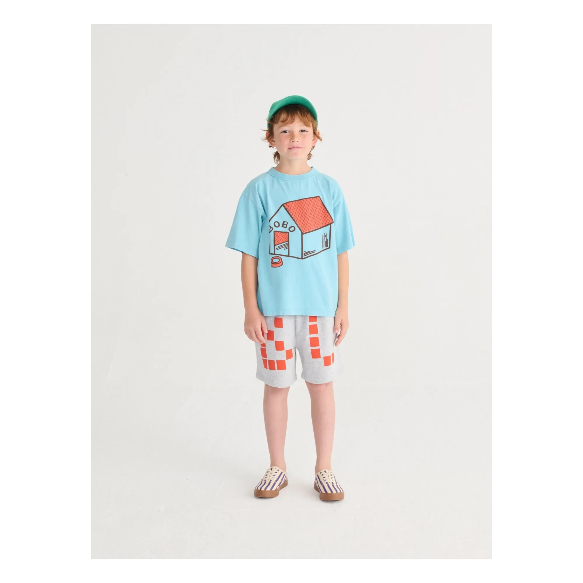 Short BC Coton Bio | Gris chiné- Image produit n°1