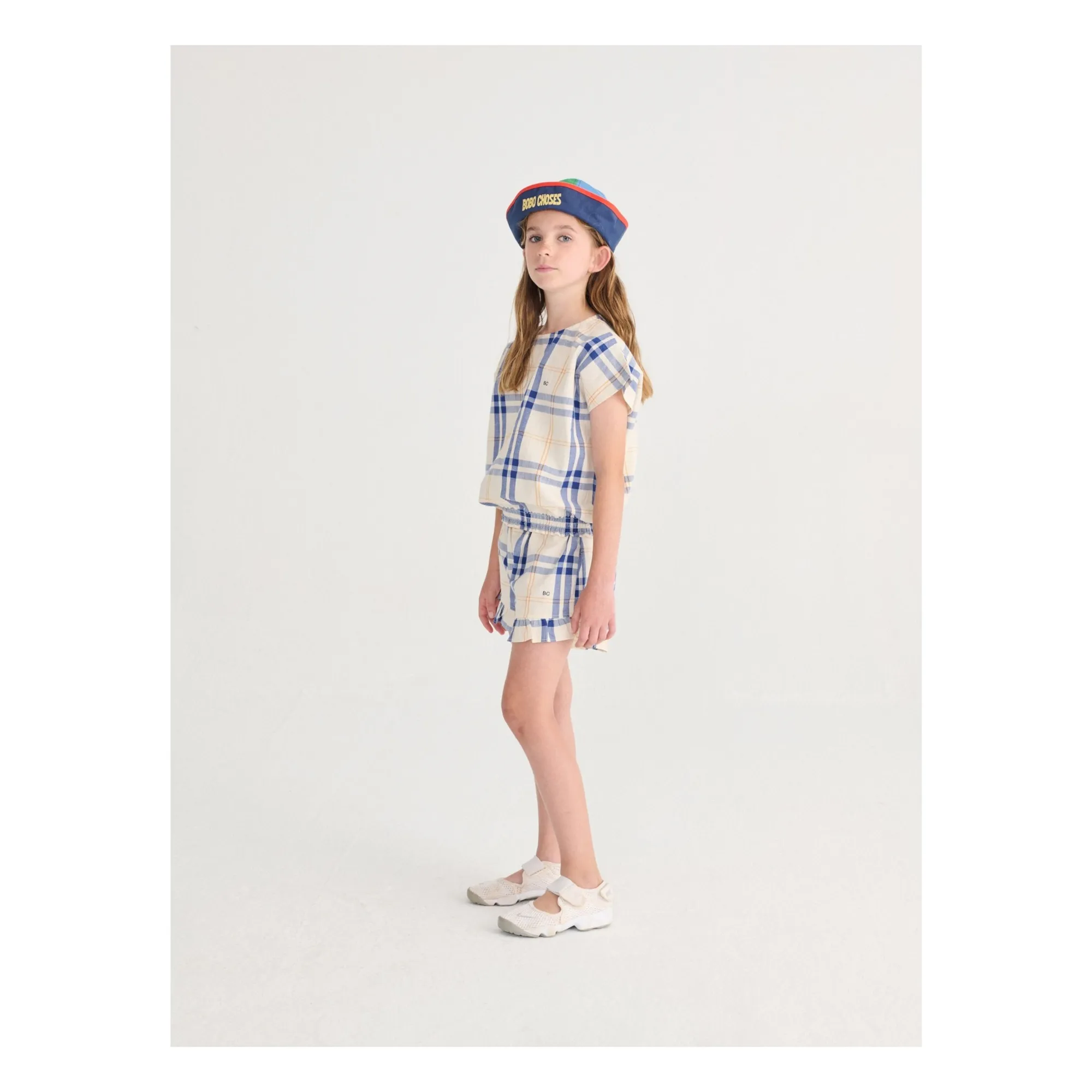 Top Tartan Coton Bio | Blanc- Image produit n°5