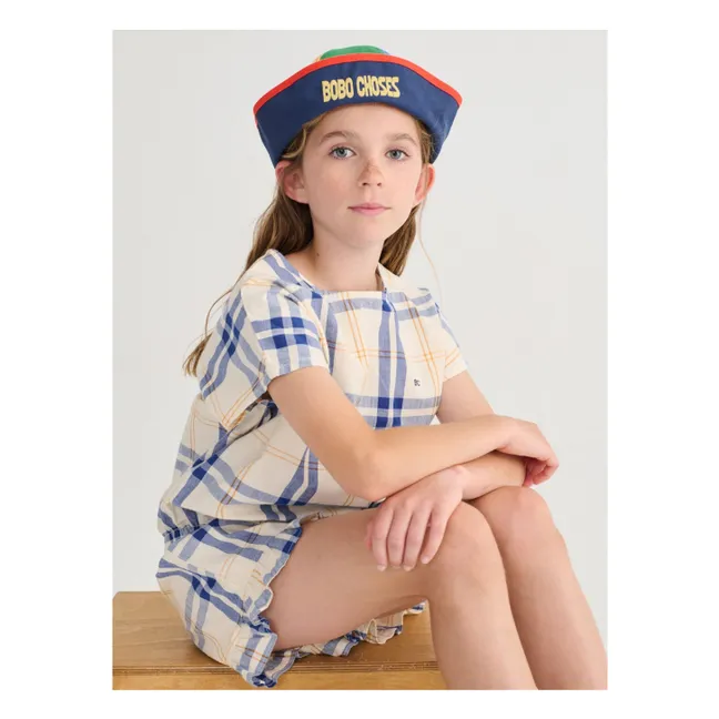 Top tartan in cotone biologico | Bianco