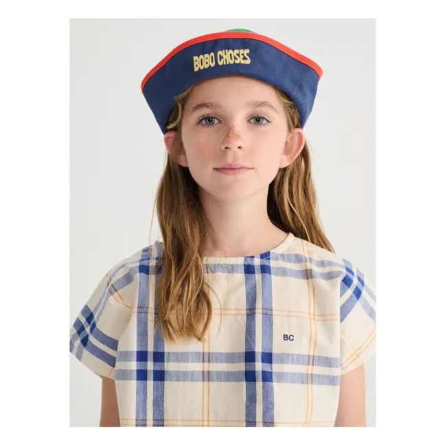 Top Tartan Coton Bio | Blanc