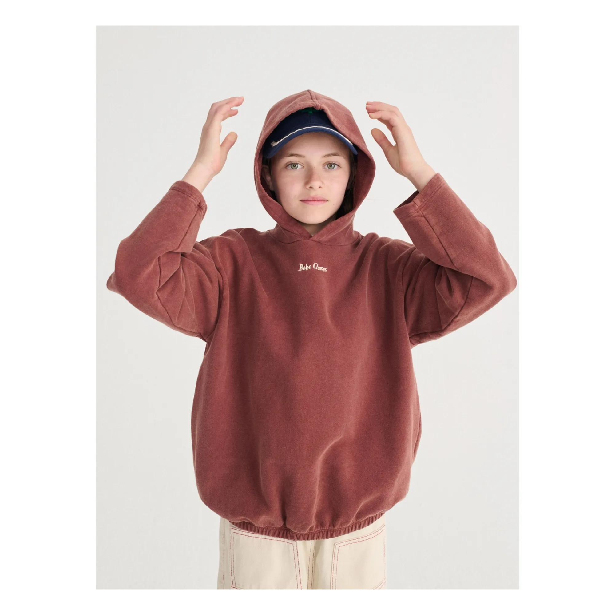 Sweat à Capuche Bobo Choses Coton Bio | Marron- Image produit n°2