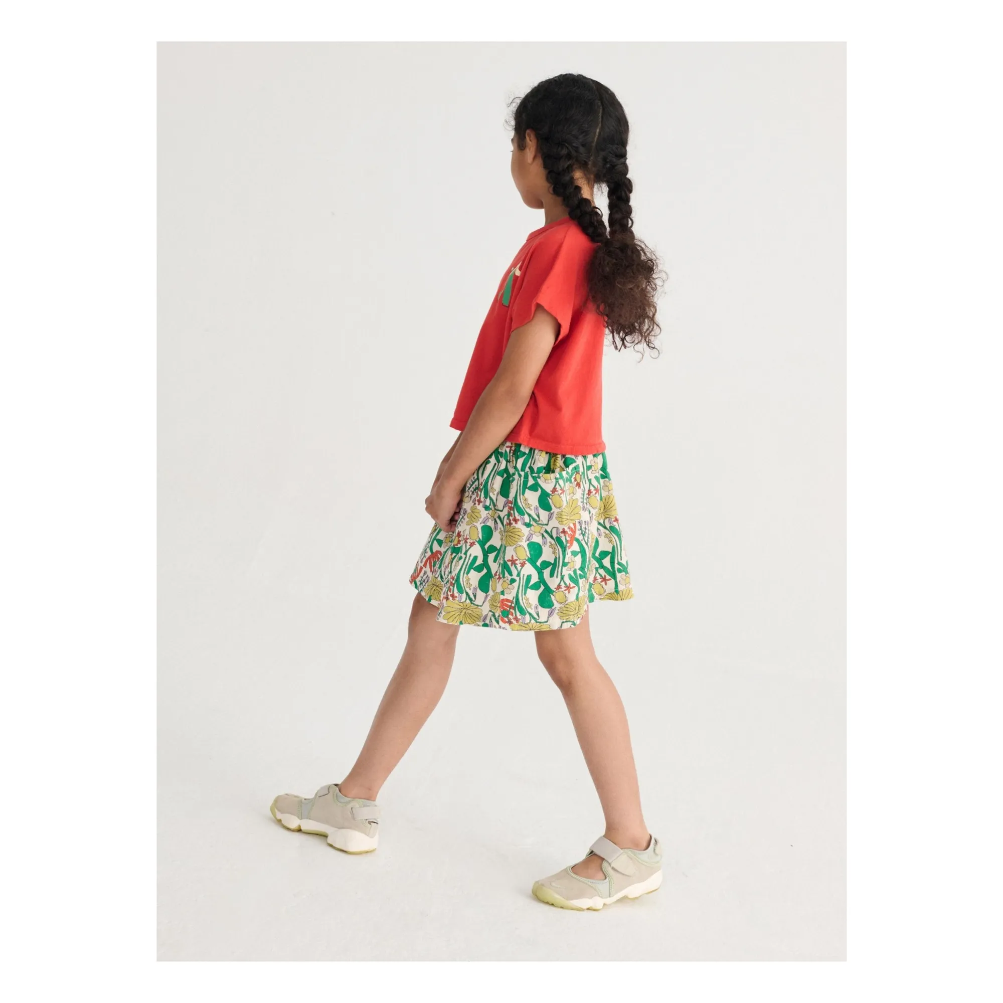 T-shirt Crop Ferme Coton Bio | Rouge- Image produit n°5