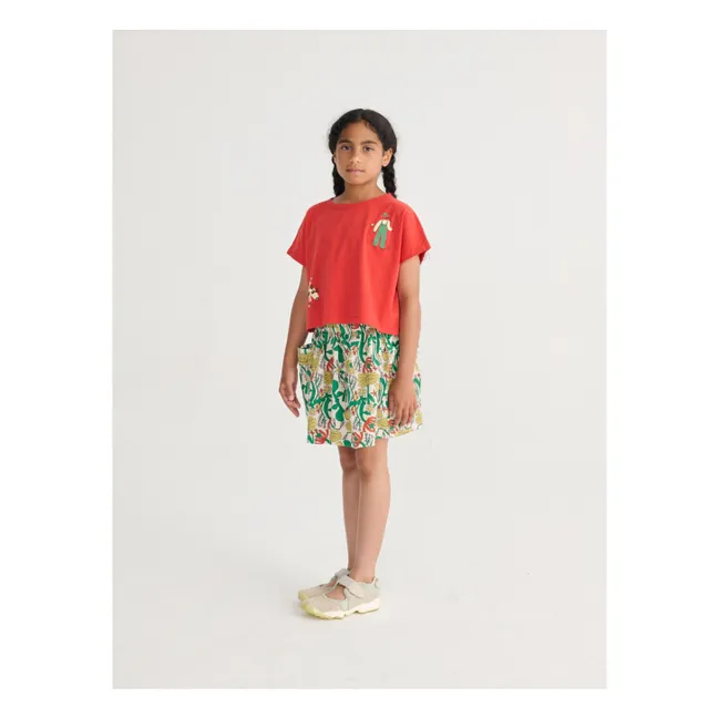 T-shirt Crop Ferme Coton Bio | Rouge