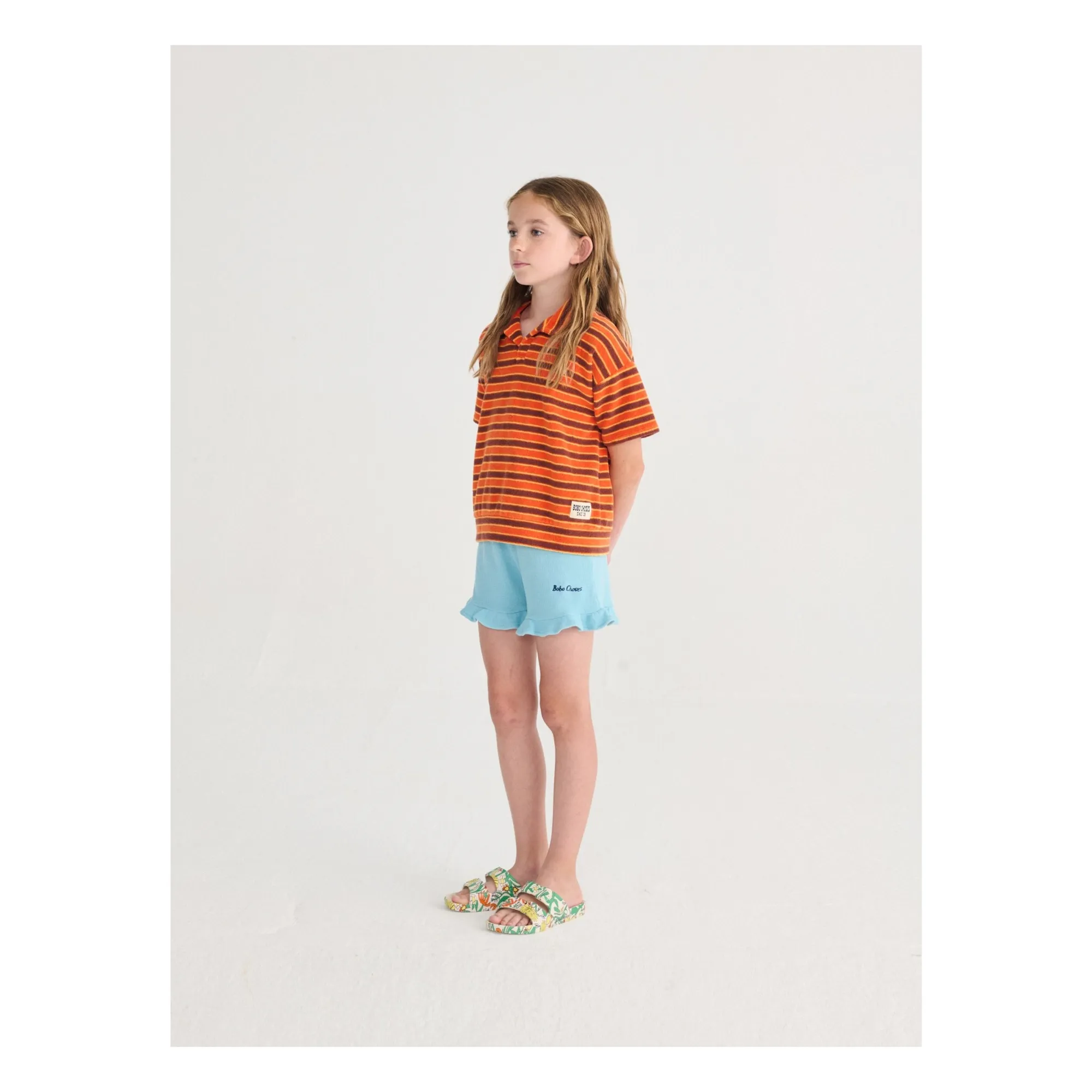 Polo Rayé Eponge | Orange- Image produit n°7