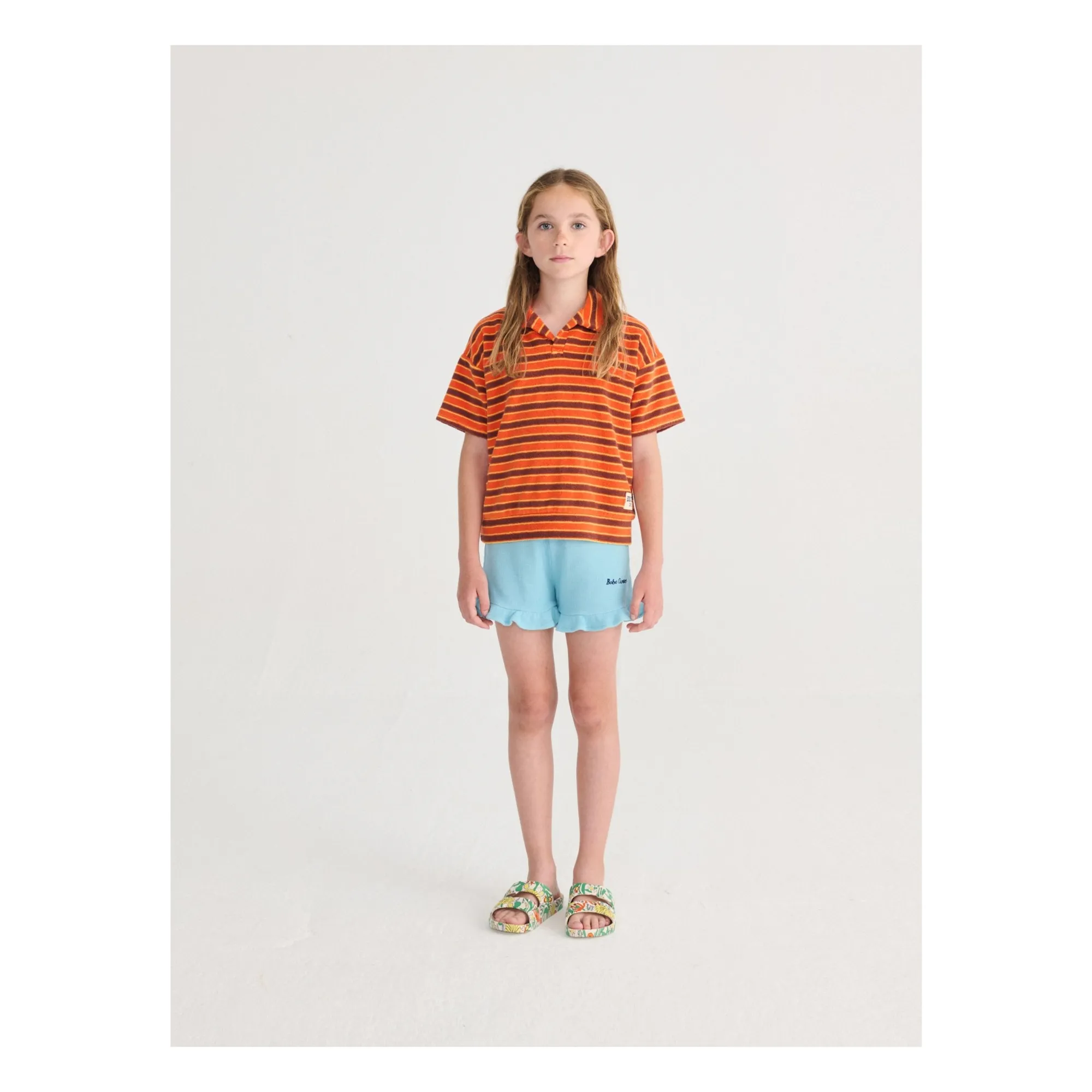 Polo Rayé Eponge | Orange- Image produit n°5