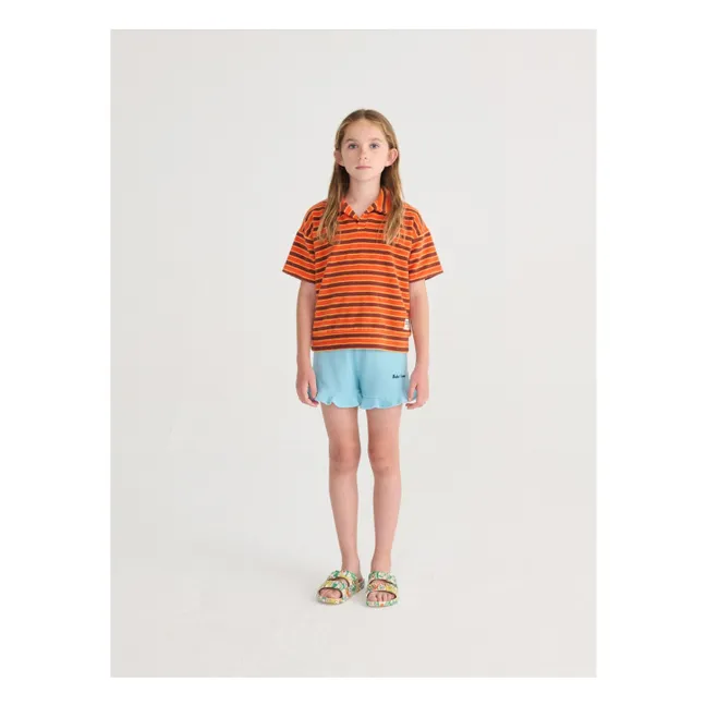 Polo in spugna a righe | Arancione