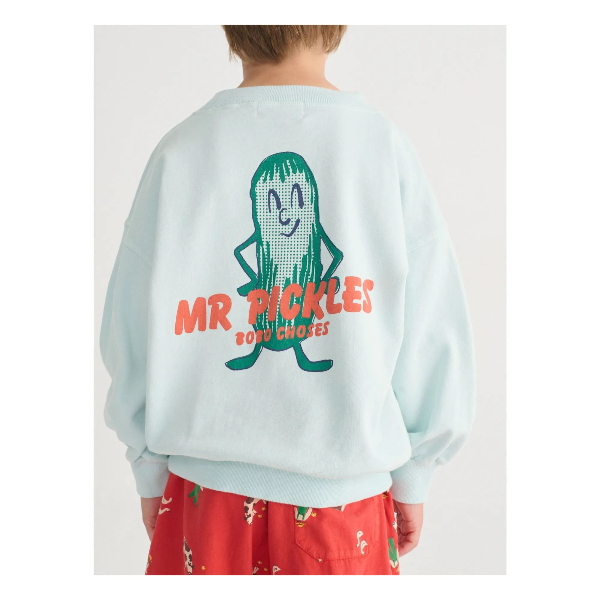 Sweat Mr Pickles Coton Bio | Bleu pâle- Image produit n°1