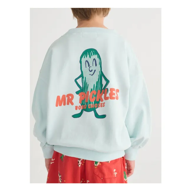 Sweat Mr Pickles Coton Bio | Bleu pâle