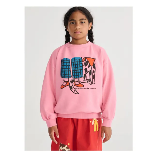 Friends organic cotton sweatshirt | Pink