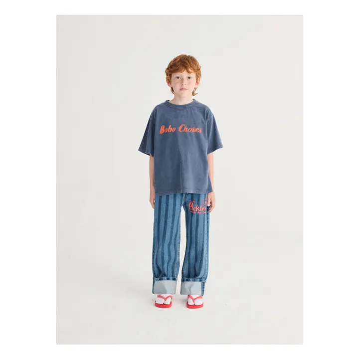 T-shirt Bobo Choses Coton Bio | Bleu marine- Image produit n°4