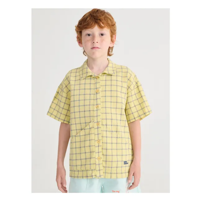 Chemise Carreaux Coton Bio | Jaune