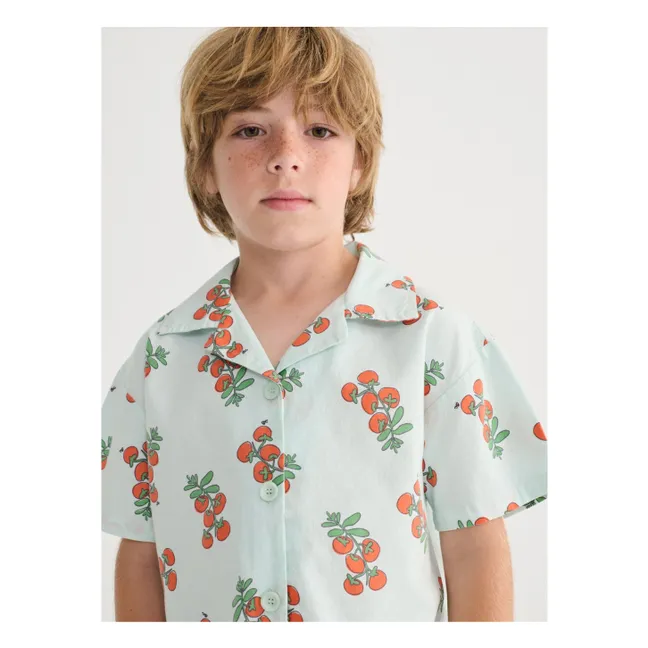 Organic Cotton Tomato Shirt | Pale blue