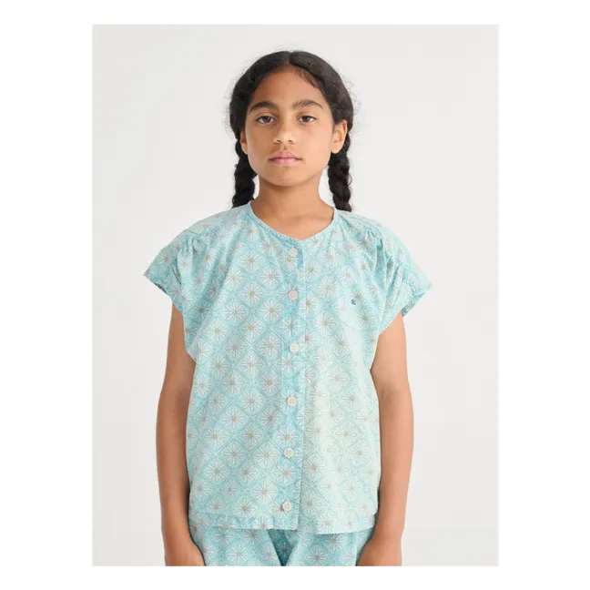 Organic Cotton Daisy Top | Light Blue