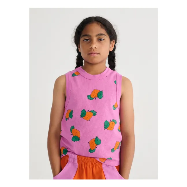 Camiseta de tirantes naranja algodón orgánico | Violeta