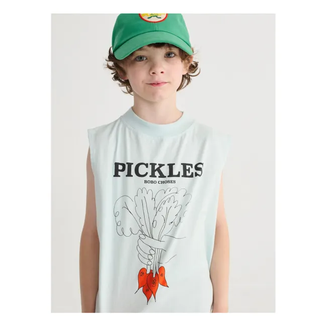 Camiseta de tirantes de algodón orgánico Pickles | Azul Pálido