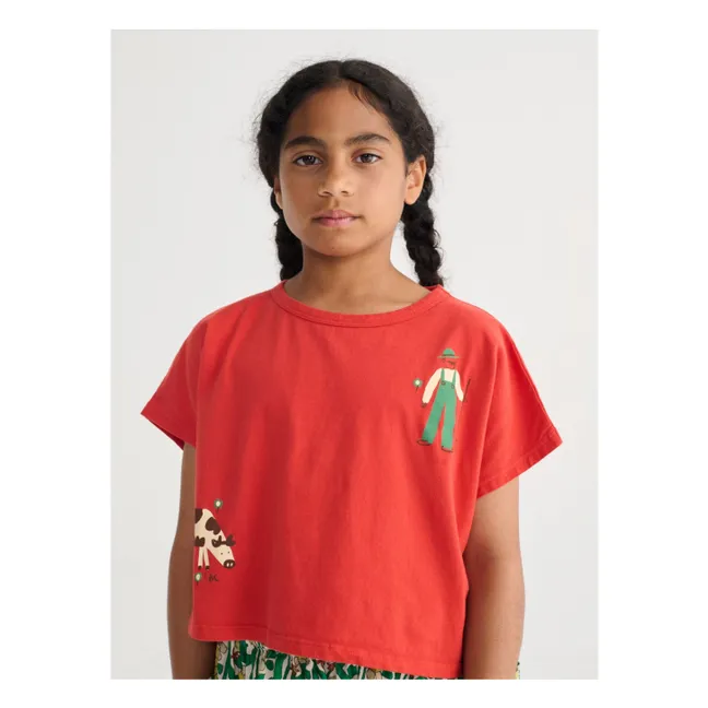 Camiseta Organic Cotton Farm Crop | Rojo
