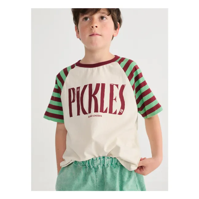 Maglietta in cotone organico Pickles | Bianco