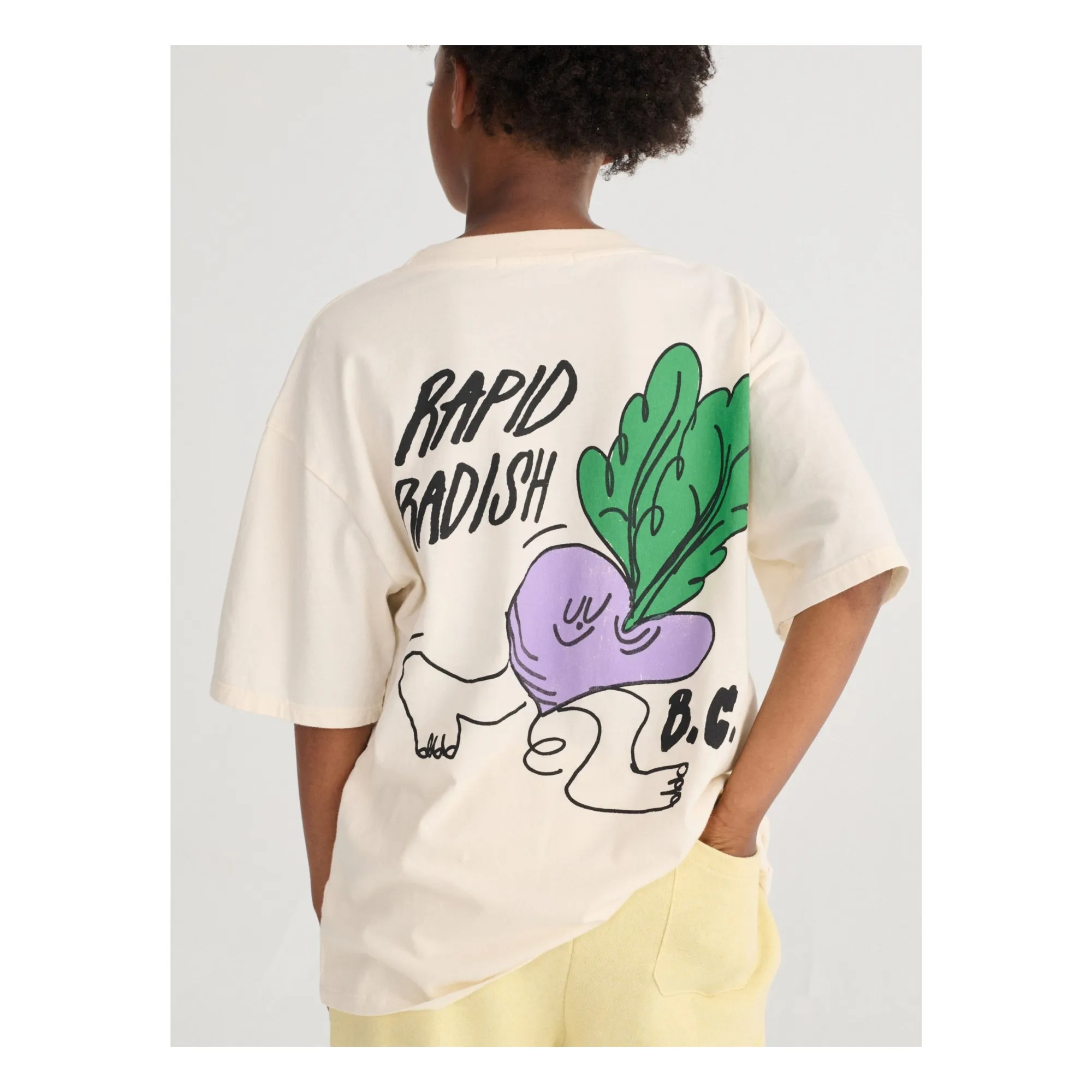 T-shirt Oversize Rapid Radish Coton Bio | Blanc- Image produit n°2