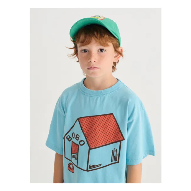 T-shirt Niche Coton Bio | Bleu