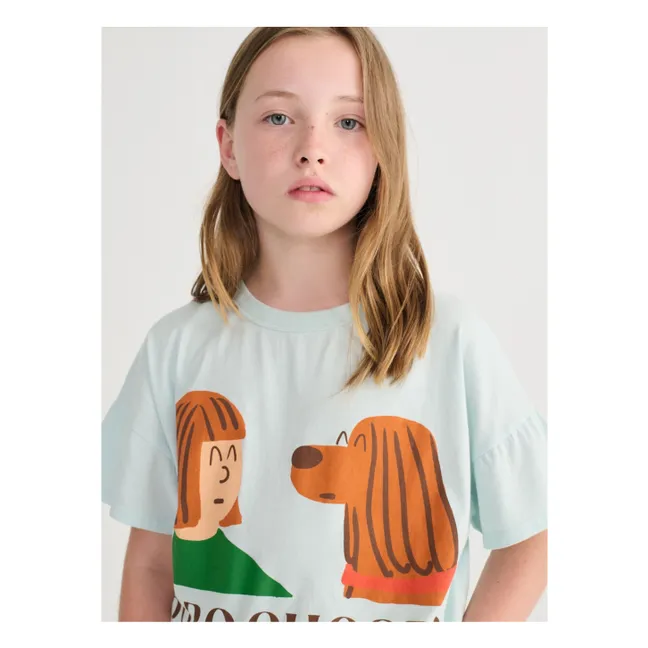 Friends T-shirt Organic cotton | Pale blue