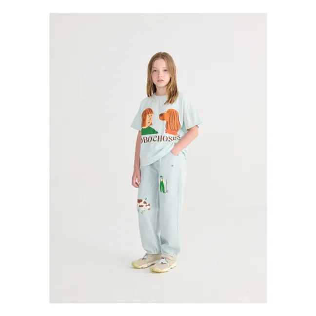 Friends T-shirt Organic cotton | Pale blue