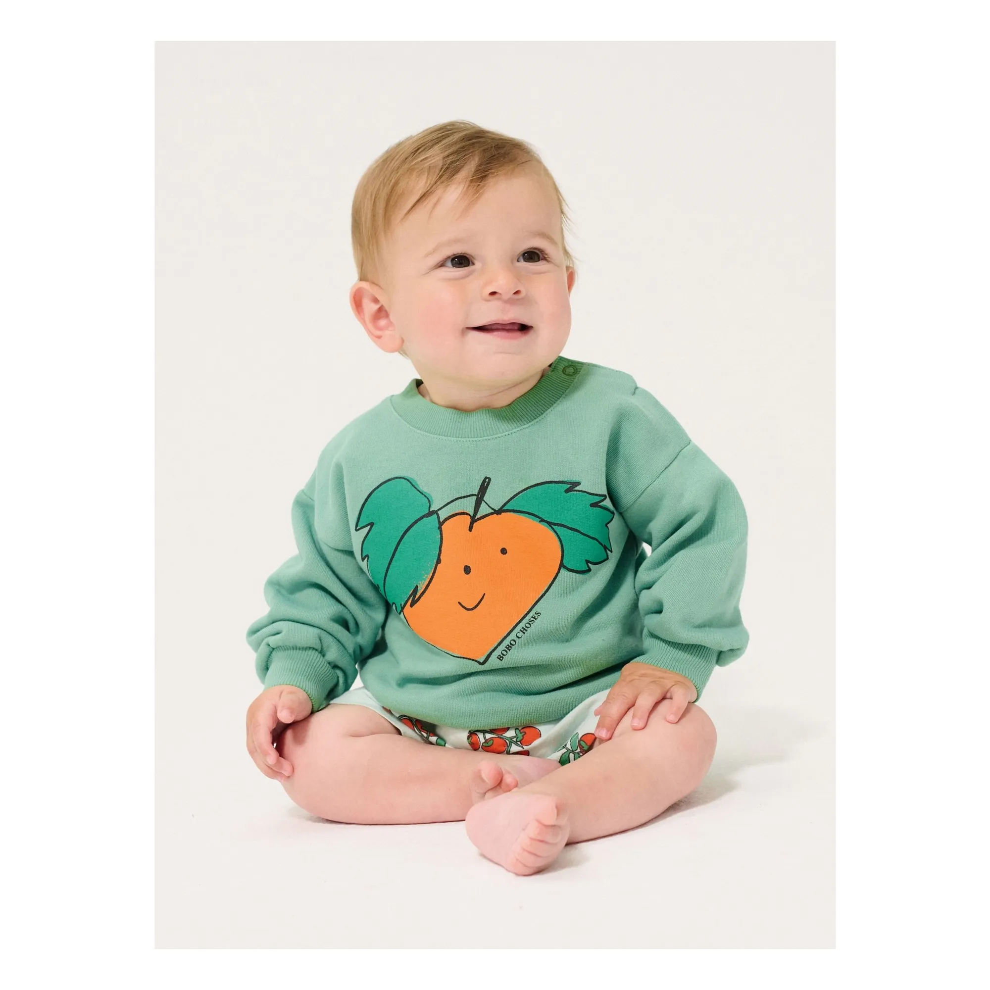 Sweat Orange Coton Bio | Vert- Image produit n°4