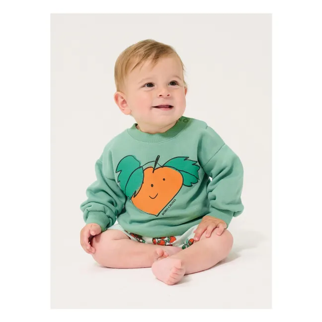 Orange organic cotton sweatshirt | Green