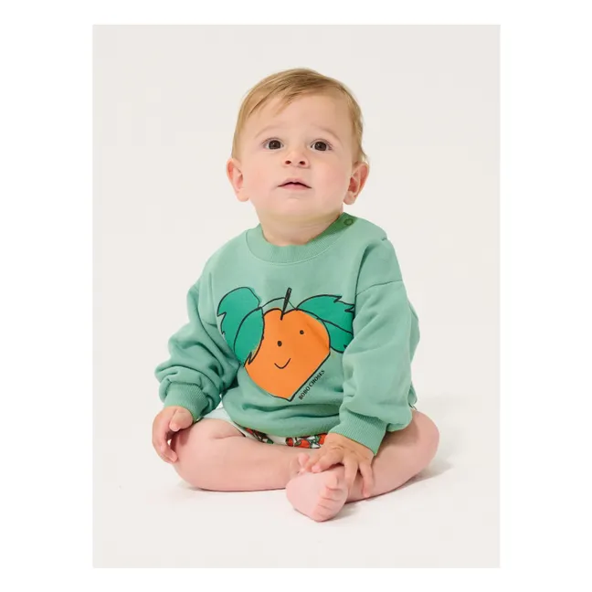 Orange organic cotton sweatshirt | Green