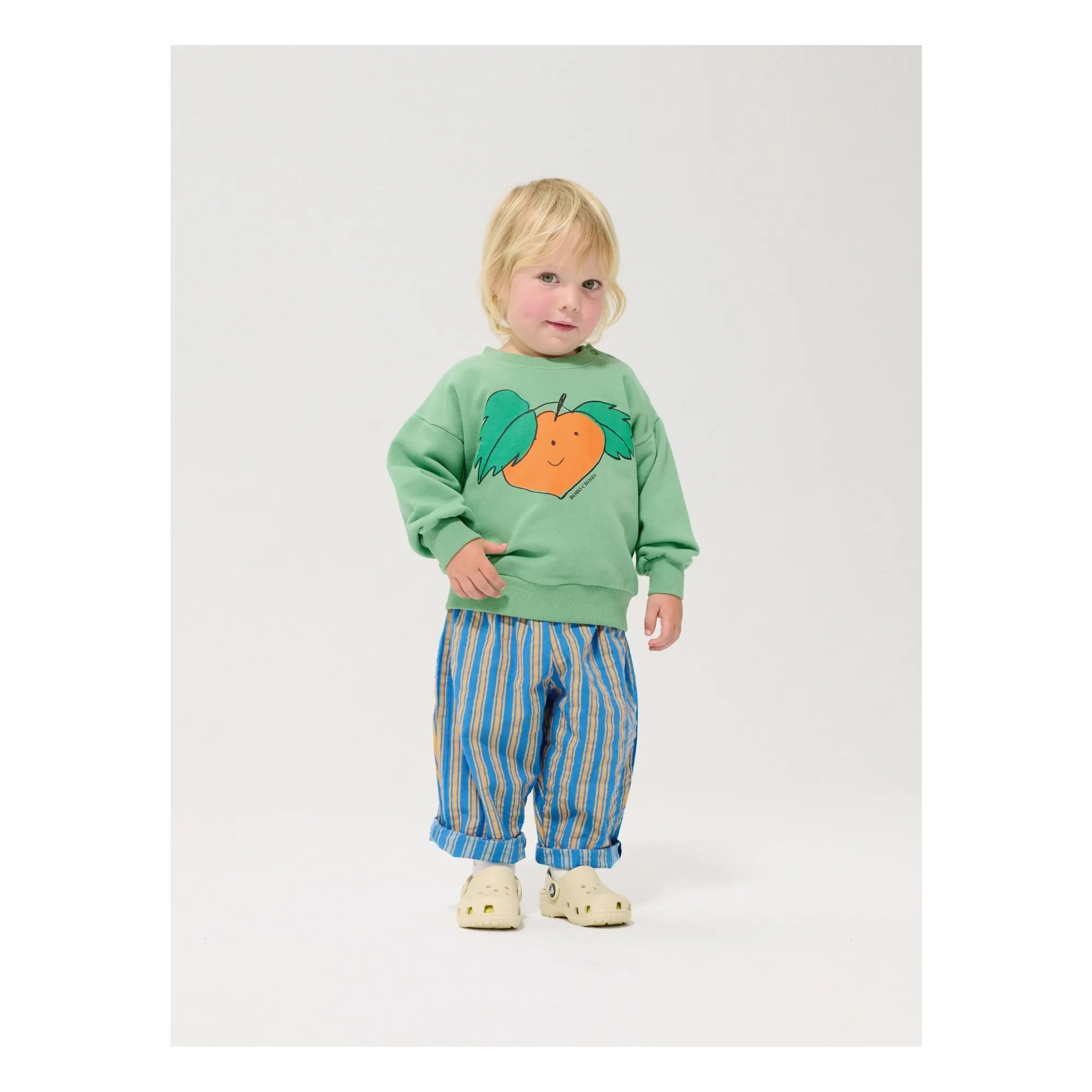 Sweat Orange Coton Bio | Vert- Image produit n°1