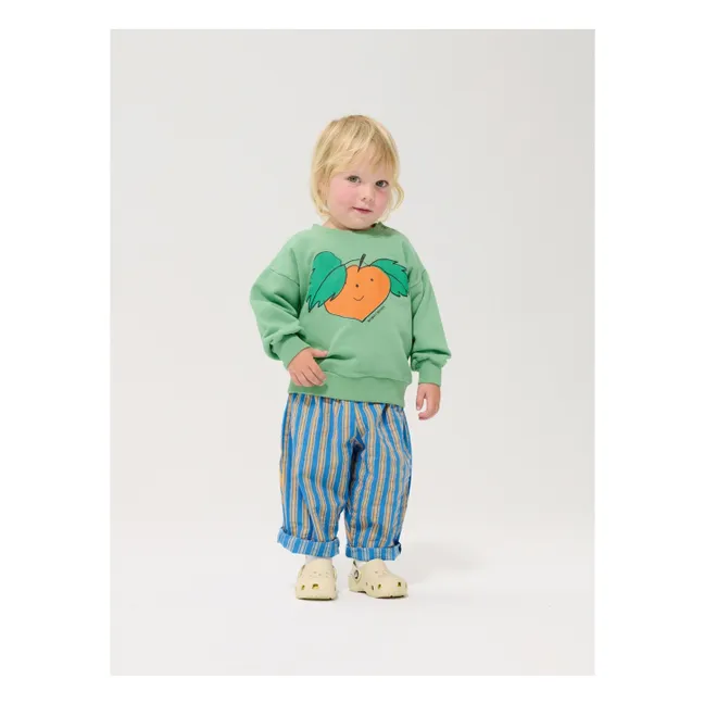 Orange organic cotton sweatshirt | Green