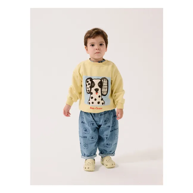 Sudadera dálmata de algodón orgánico para bebé | Amarillo